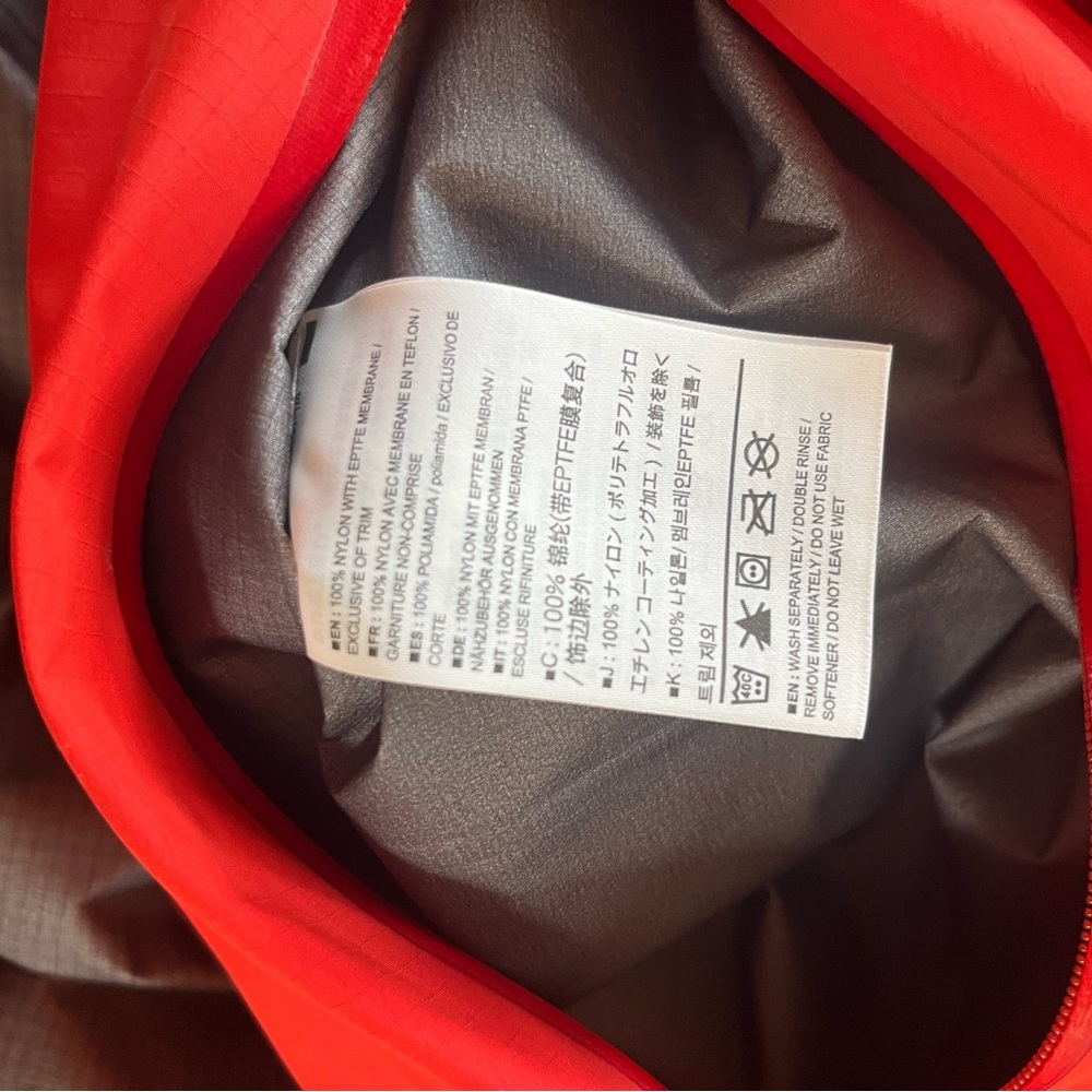 Arc'teryx Men's Beta AR Jacket Goretex Pro RED Full Zip Hooded Shell XXL - Picture 7 of 8